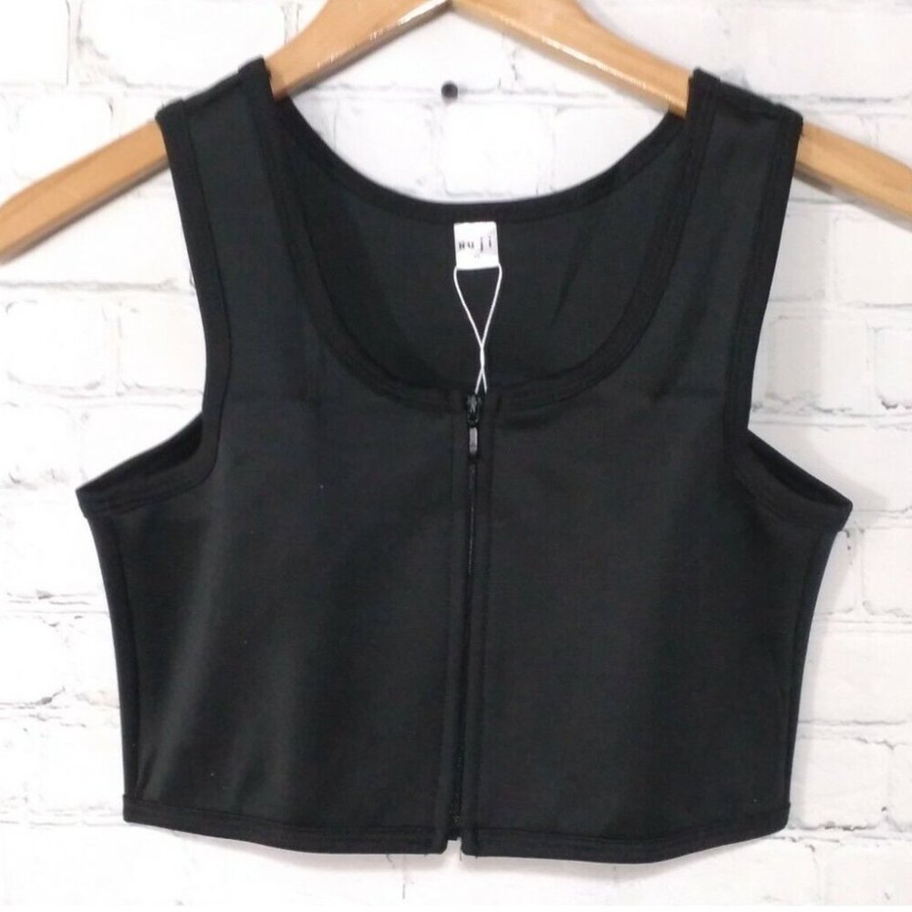 Xuji Black Zip Front Chest Binder Size XL